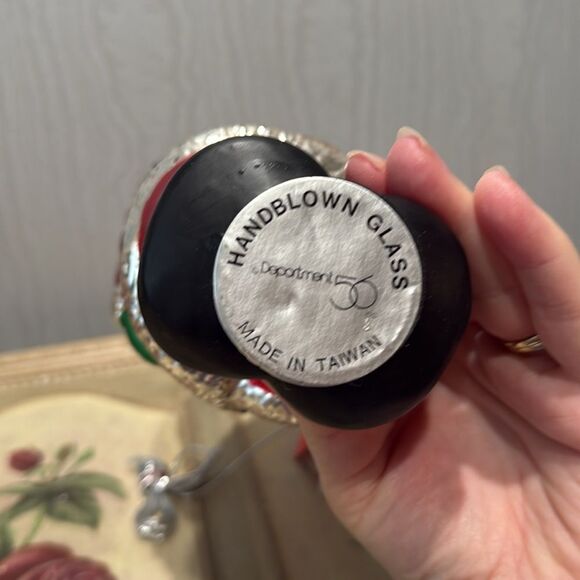 Vintage Department 56 Oversized Handblown Mercury Glass Santa Claus Ornament New - Picture 7 of 16